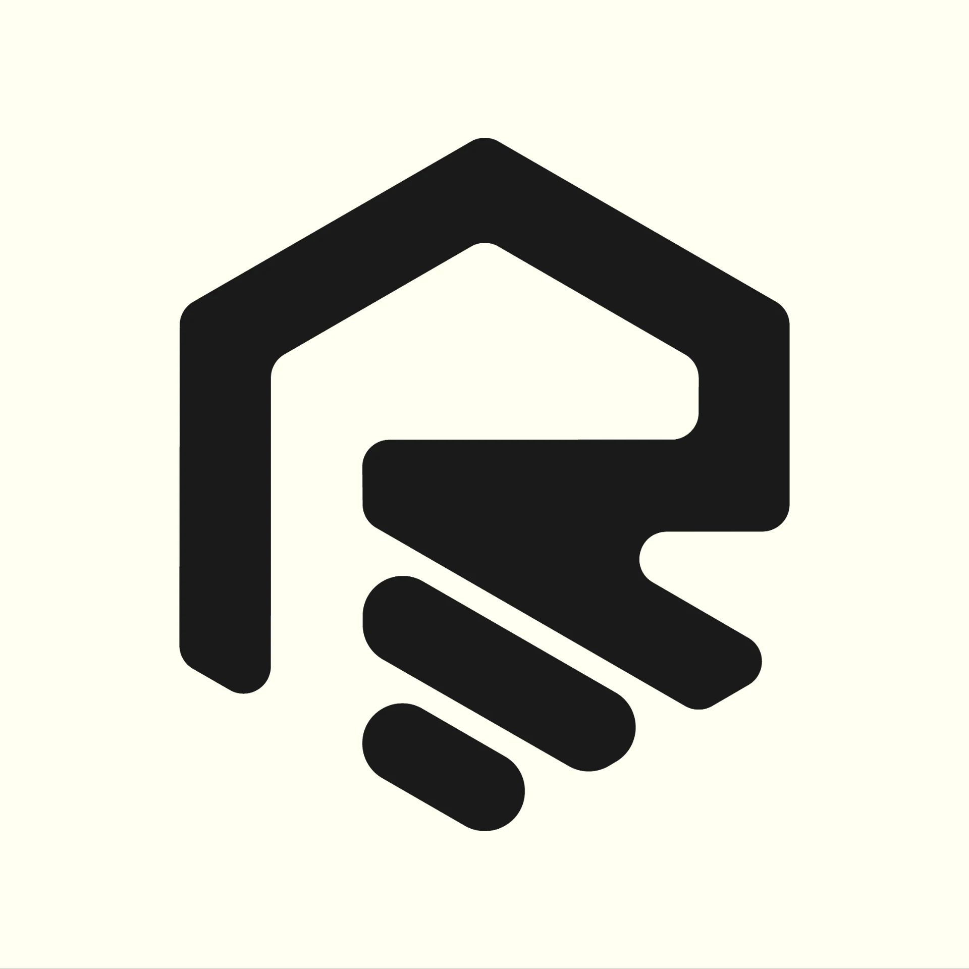 Rastros symbol i svart kulör på vit botten